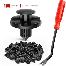 100 Pcs Hole 8mm Nylon Bumper Rivet Fender Clips OEM Replaces Nissan: 01553-093210 8mm