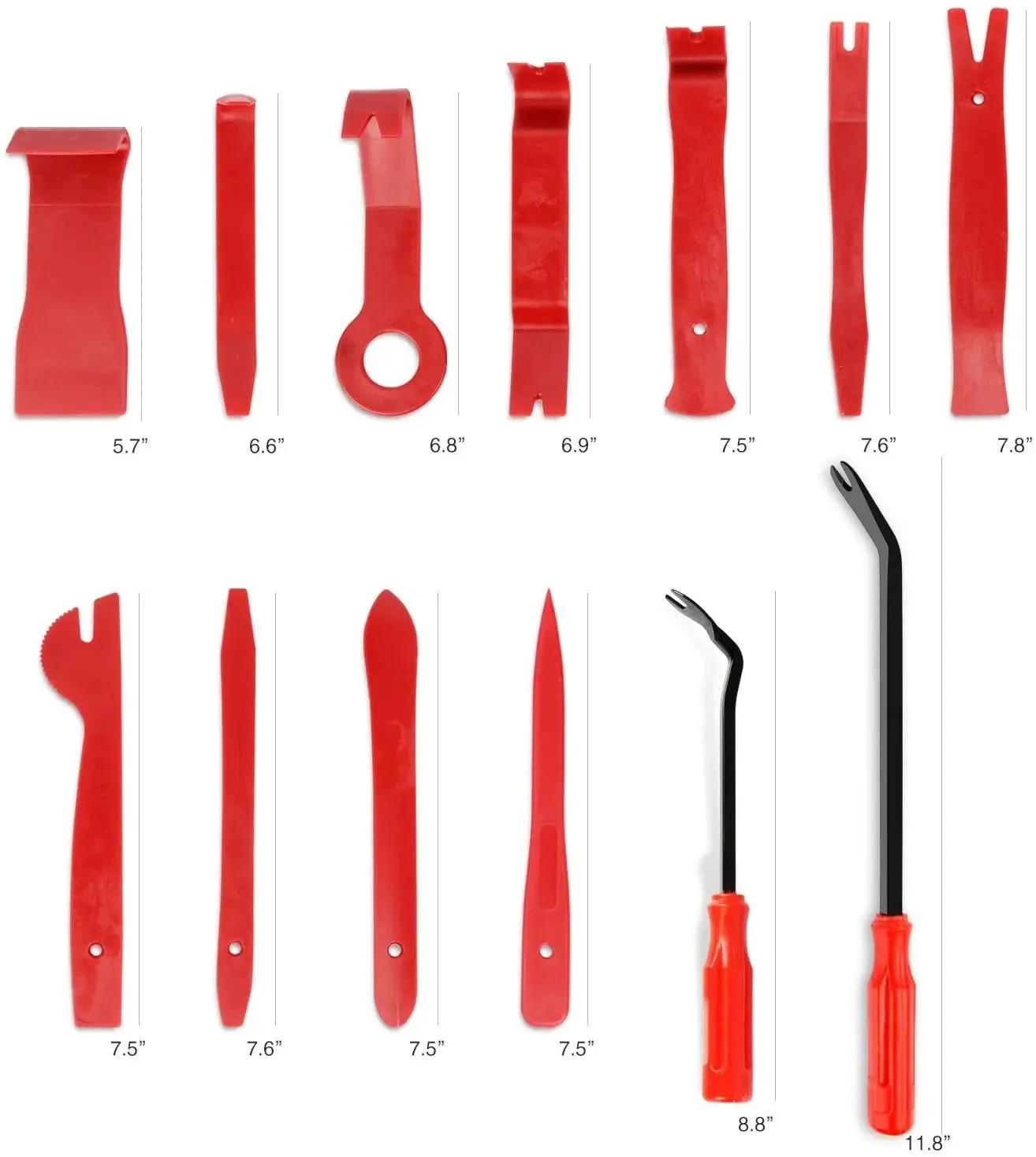 13 Pcs Trim Removal Tool Set Red