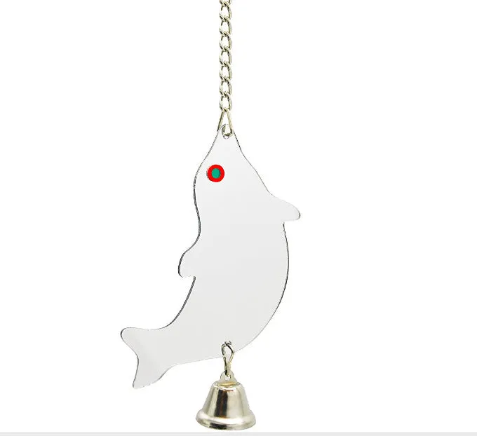 1Pc Pet Toy Mirror Fun Toy for Cockatiel Parrots Small Birds Parrot Pet Parrots Climb Outdoor Indoor Hanging Pet Supplies