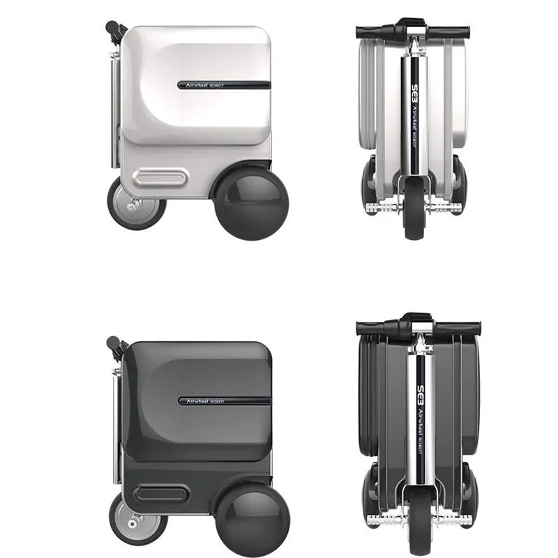 29.3L Airwheel S3 Travel Carry Luggage Business Electric PC Suitcase Scooter Travel Trunk - Silver