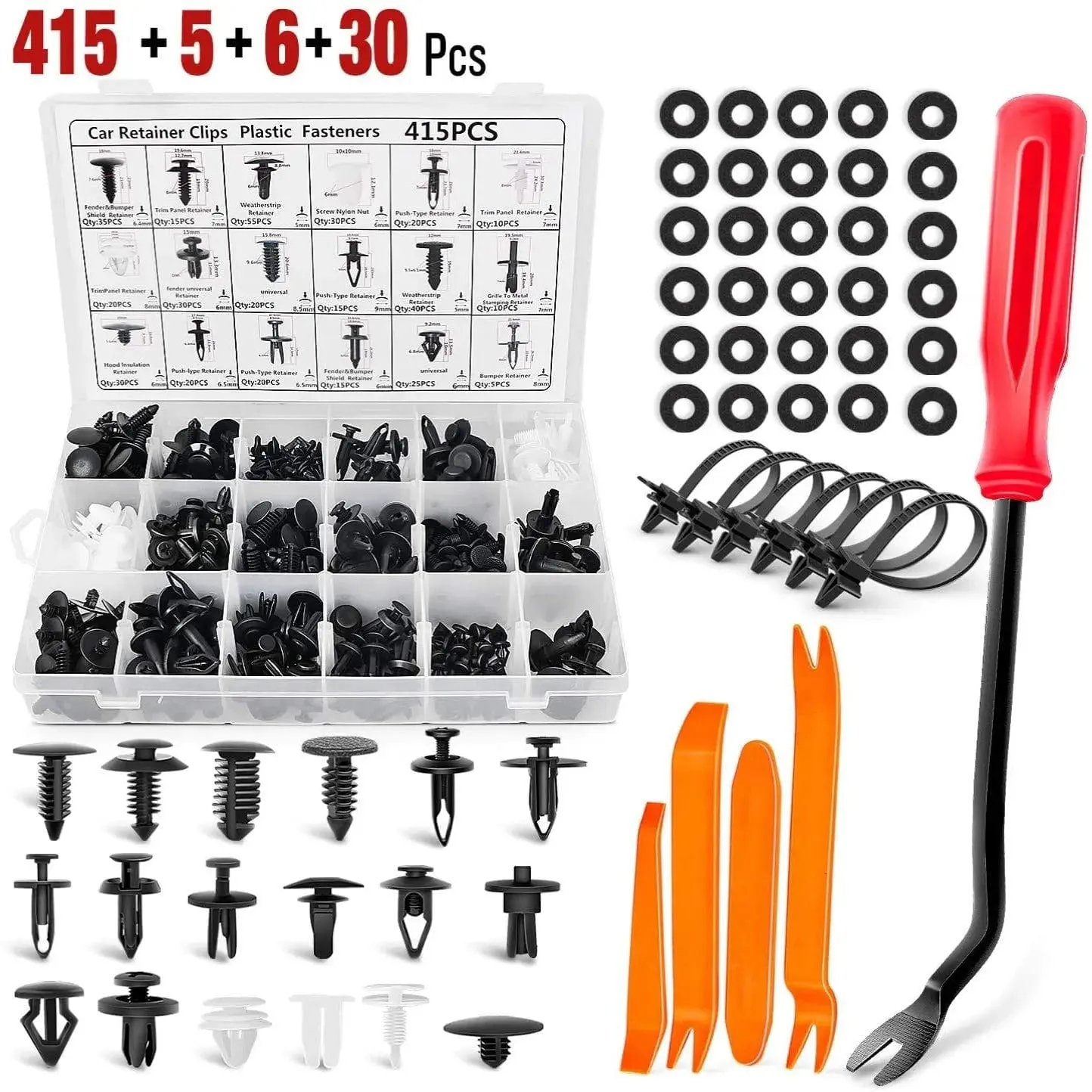 456 Pcs Bumper Retainer Clips Car Push Retainer Kit