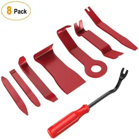 8Pcs Auto Trim Removal Tool Kit Red