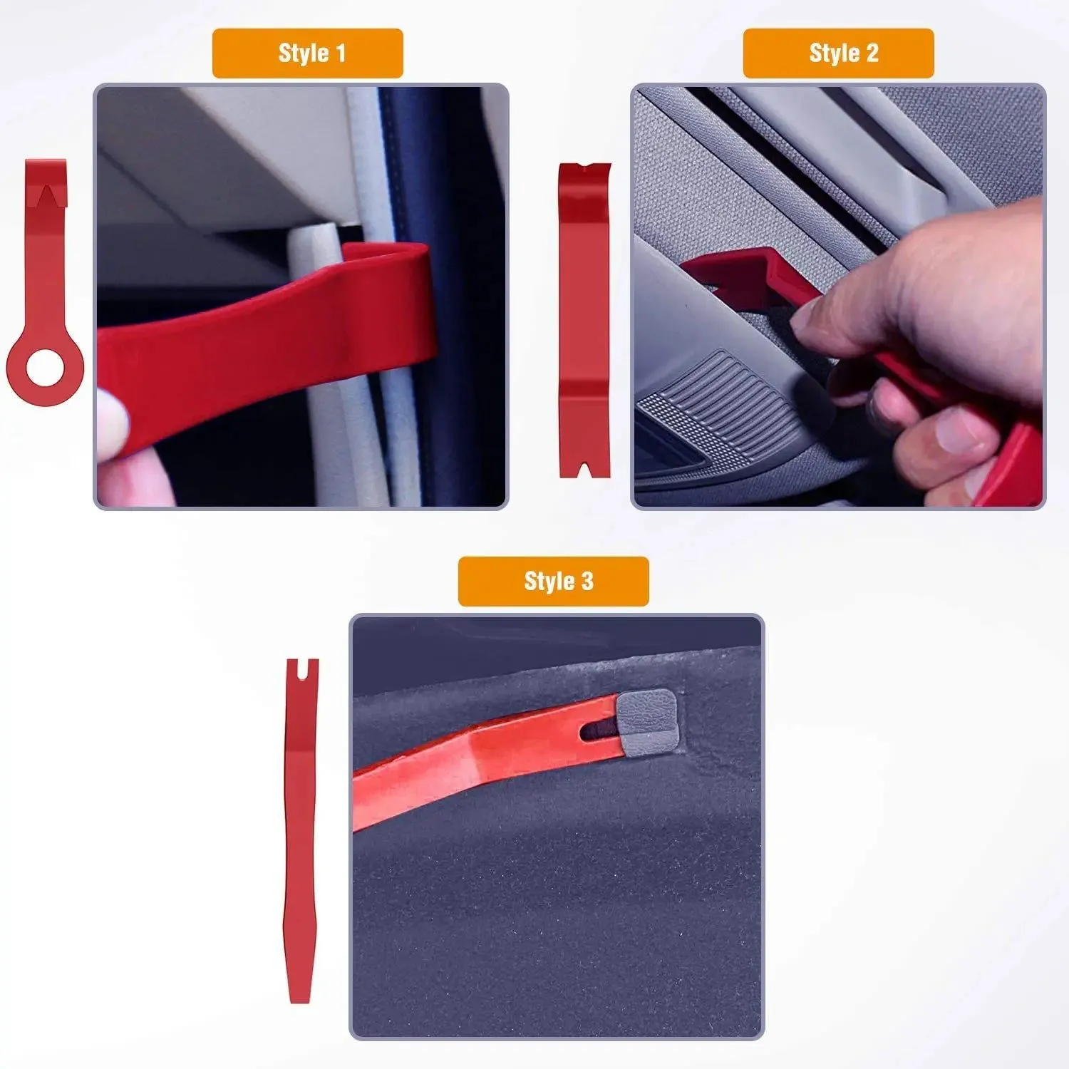 8Pcs Auto Trim Removal Tool Kit Red