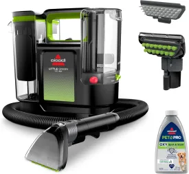 BISSELL Little Green Max Pet SmartMix Portable Carpet and Upholstery Deep Cleaner, Car/Auto Detailer, with SmartMix Technology, Self-Cleaning Tough Stain Tool and Pet Hair Removal Tool, 38572