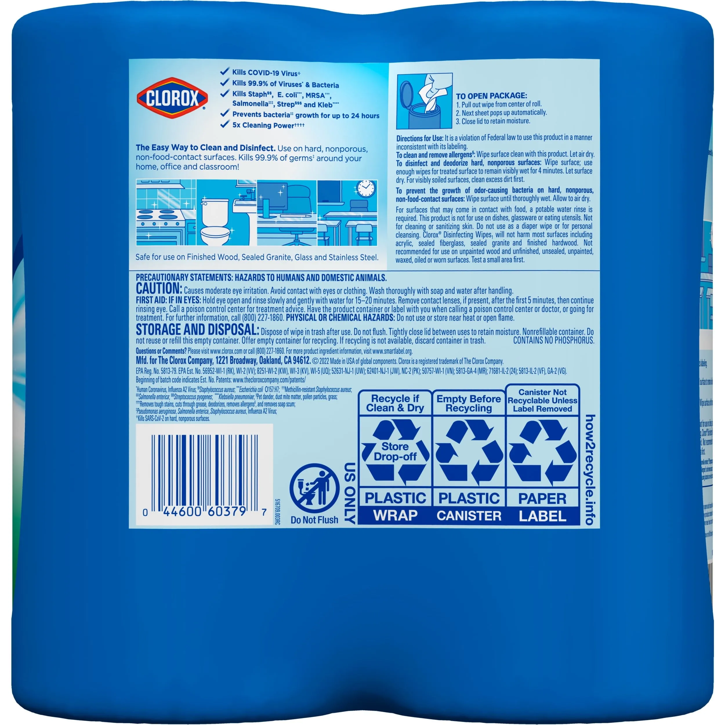 Clorox Disinfecting Wipes Value Pack, Bleach Free Cleaning Wipes, 75 Count Each, 2 Pack