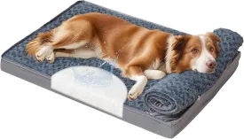 COMAX Washable Dog Bed for Large Sized Dog, Waterproof Bed Orthopedic with Removable Cover and Anti-Slip Bottom, 3-in-1 Egg Crate Foam Pet Mat