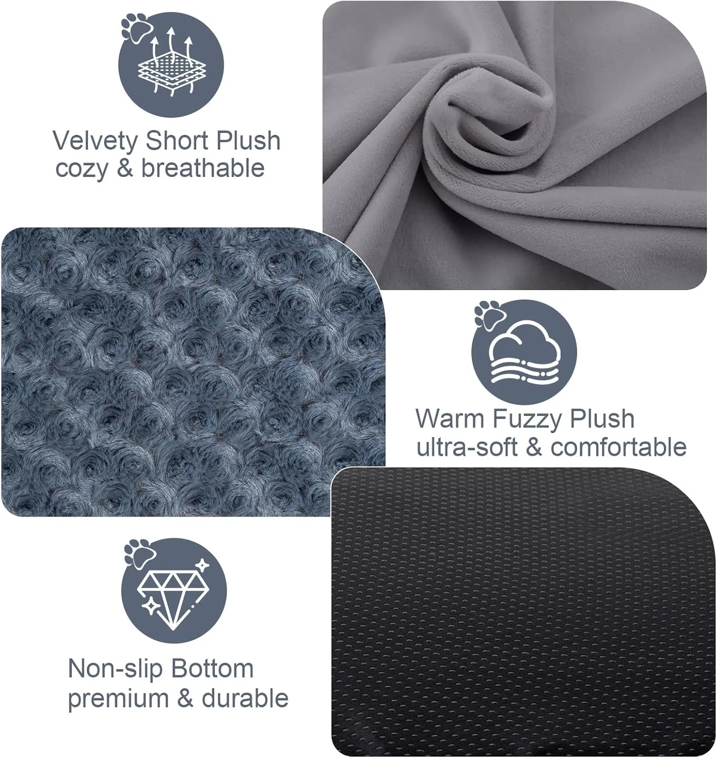 COMAX Washable Dog Bed for Large Sized Dog, Waterproof Bed Orthopedic with Removable Cover and Anti-Slip Bottom, 3-in-1 Egg Crate Foam Pet Mat