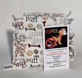 Dog Marking Prevention - Indoor -Permanent - Effective Solution - Stops Dogs from Marking or Peeing - eliminates a Dog's urge to Mark- Put Bag Down and Your Problem is Solved! (White Woof)