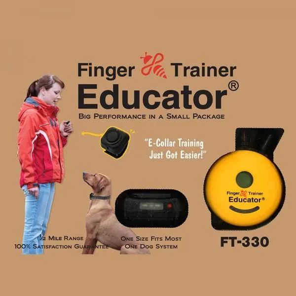 E-Collar FT-330 Finger Trainer 1/2 Mile Educator Remote Dog Training Collar