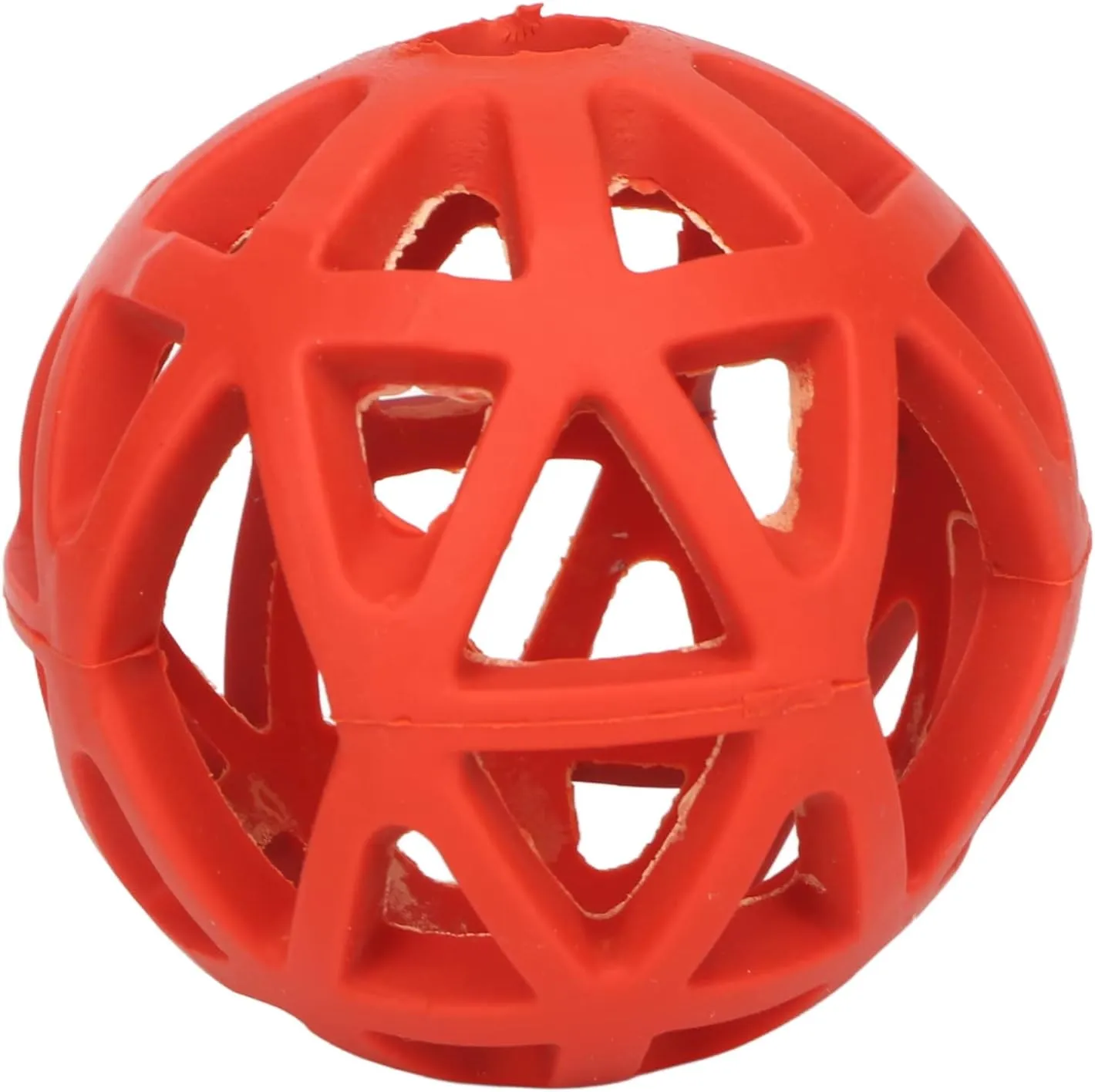 Hollow Dog Ball, Interactive Rubber Pet Chewing Ball Toy Roller Rubber Dog Toy, Durable Chew Toys for Dogs Rubber Dog Balls for Aggressive Chewers Small Breed, Interactive Dog Toy(Red)