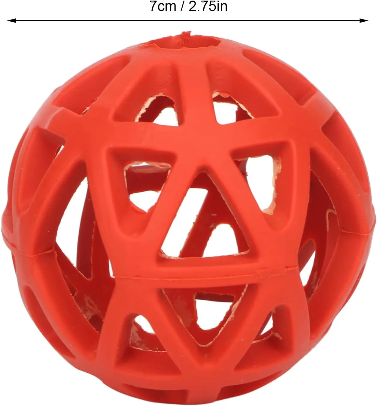 Hollow Dog Ball, Interactive Rubber Pet Chewing Ball Toy Roller Rubber Dog Toy, Durable Chew Toys for Dogs Rubber Dog Balls for Aggressive Chewers Small Breed, Interactive Dog Toy(Red)
