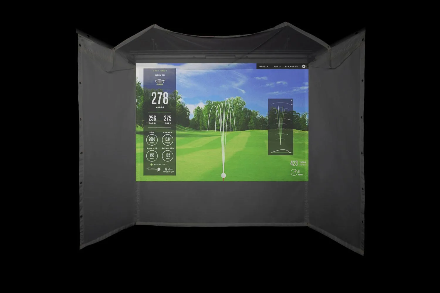 HomeCourse® ProScreen 180 Retractable Golf Simulator Screen