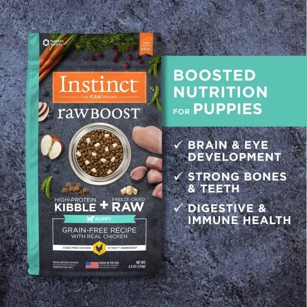 Instinct Raw Boost Real Chicken Recipe Puppy Dry Food, 4lb