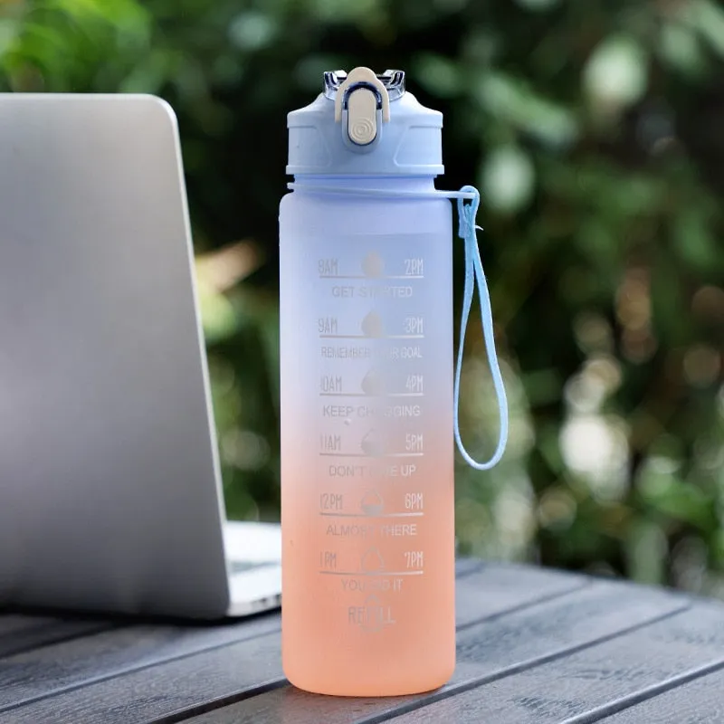 Kids' 900ml Straw Water Bottle