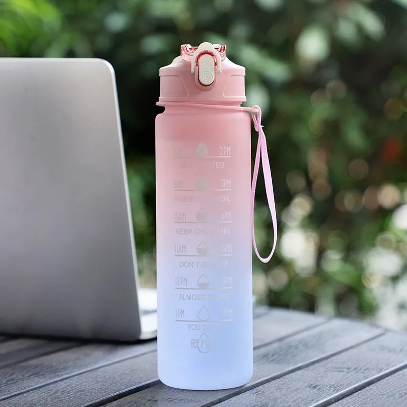 Kids' 900ml Straw Water Bottle
