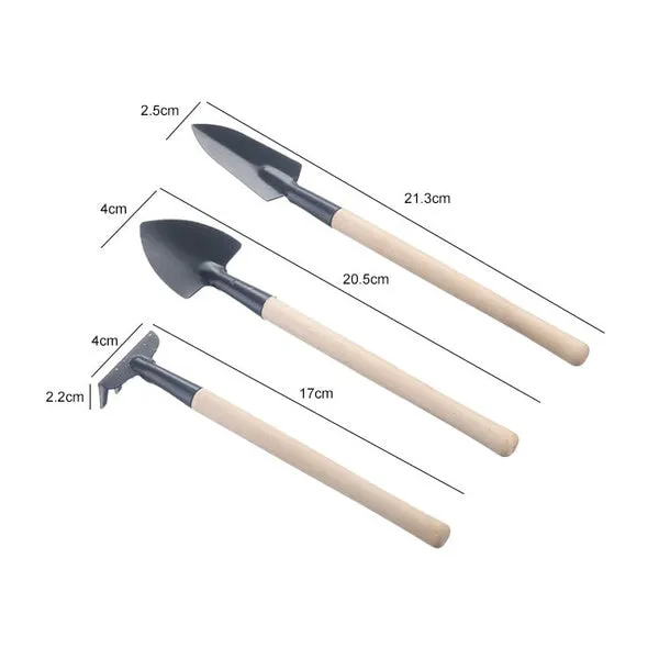 Kid's Garden Tools Set of 3 Pieces (Trowel, Shovel, Rake)