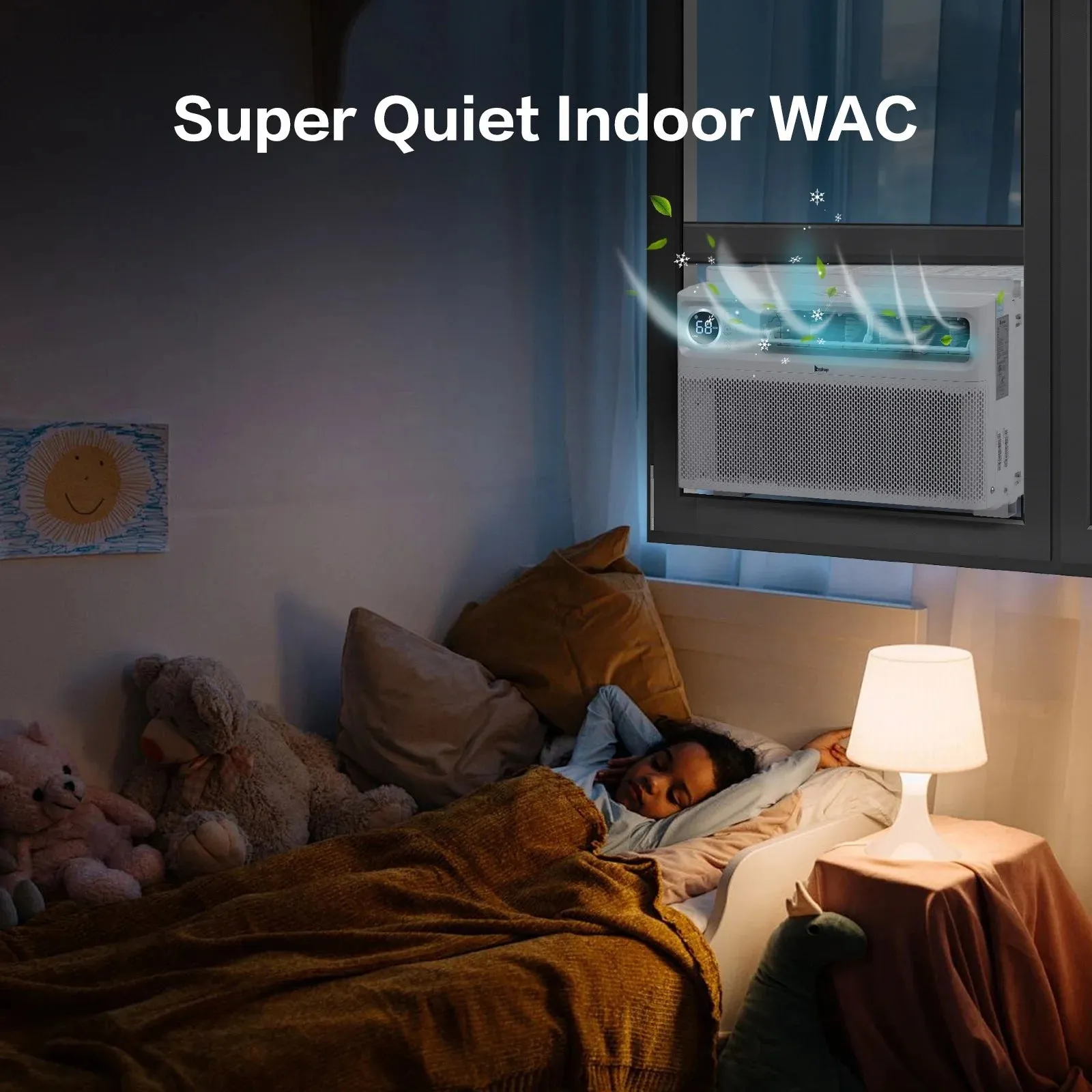 Ktaxon 8000 BTU Inverter Window Air Conditioner, Energy-Saving Window AC Unit with APP & Voice Control, Ultra Quiet & Easy Installtion Design, Work with Alexa/Google Assistant, 115V/60Hz