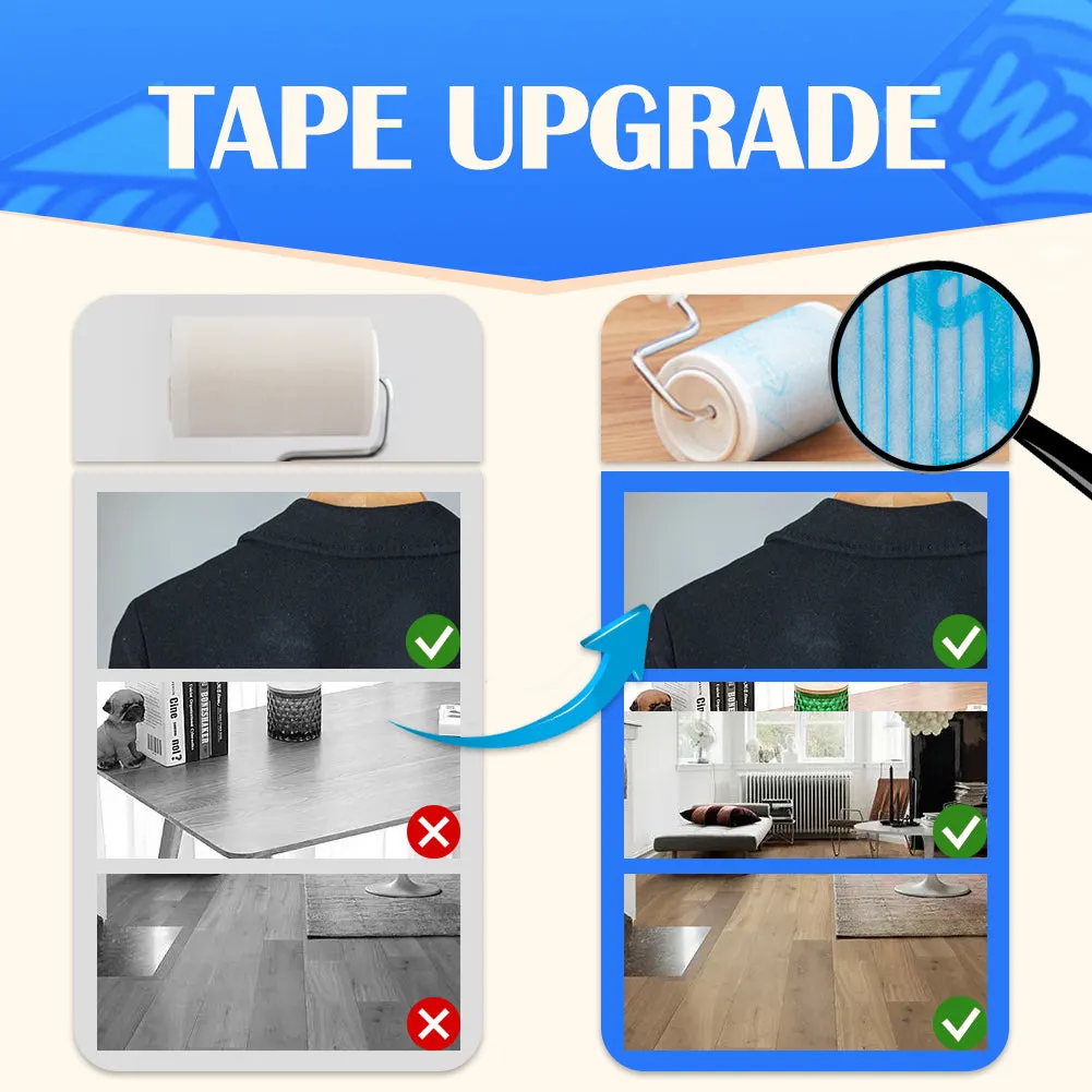 Lint Roller Remover for Tile Floor Pet Hair Extra Sticky Roller Hair Dust Remover 130 Sheets Refillable Lint Roller Easy Peel Multipurpose Lint Remover Scrollable on Table Floor FuKuEn