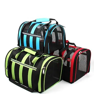 M 43*26*24cm green Portable pet outdoor mesh breathable backpack AZ15208