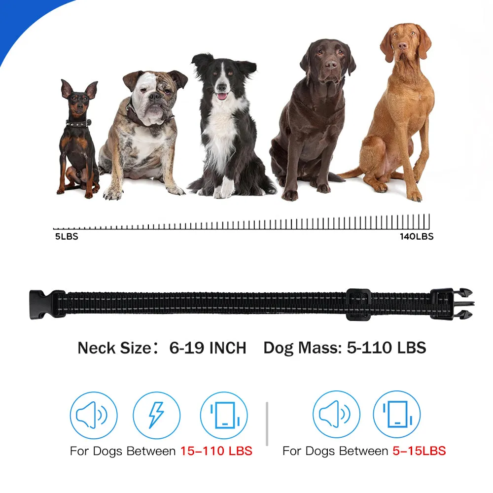 MASBRILL Dog Training Shock Collar for 2 Dogs, Waterproof Rechargeable Dog Shock Collar with Remote, 2000Ft 3 Modes Beep Vibrating Shock for Small Medium Large Dogs