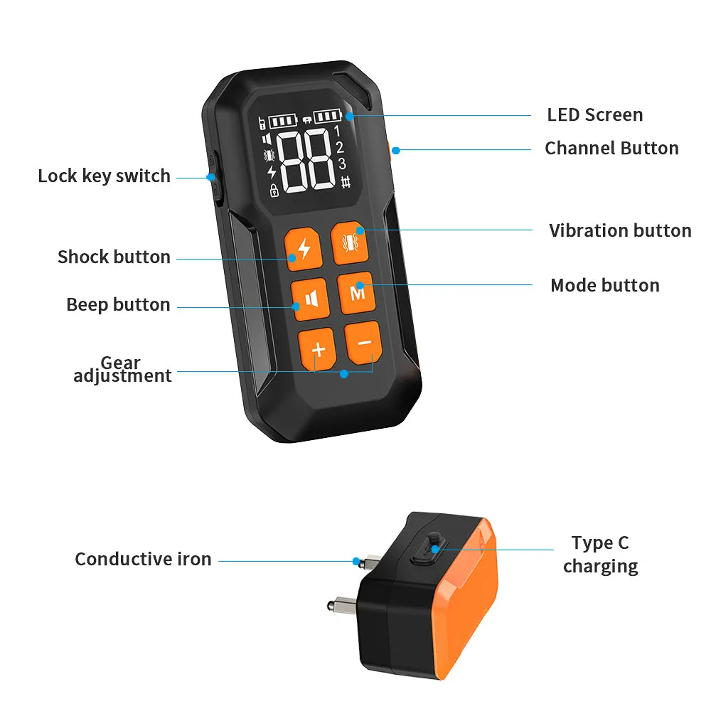 MASBRILL Electric Wireless Dog Fence System, Rechargeable Dog Training Collar with Remote Long for 180 Days Use, 1 Dog Pet Containment System Adjustable for all Dogs