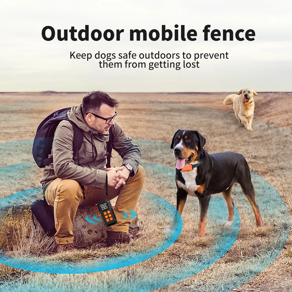 MASBRILL Electric Wireless Dog Fence System, Rechargeable Dog Training Collar with Remote Long for 180 Days Use, 1 Dog Pet Containment System Adjustable for all Dogs