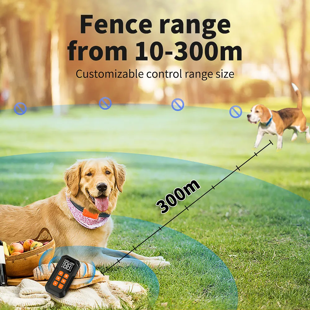 MASBRILL Electric Wireless Dog Fence System, Rechargeable Dog Training Collar with Remote Long for 180 Days Use, 1 Dog Pet Containment System Adjustable for all Dogs