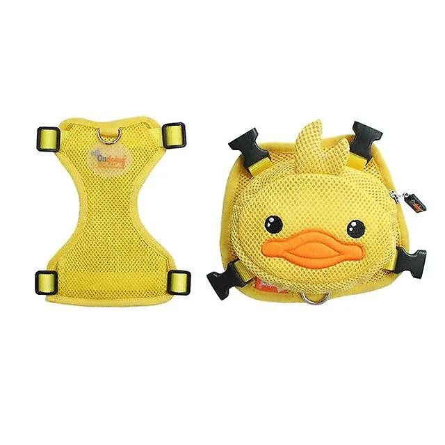 Pet leashes 2pcs cute pet dog harness set bag with leash hiking camping outdoor puppy harness backpack