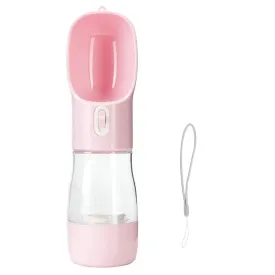 Pet Travel Drinking Bottle - Blue & Pink