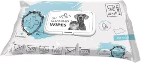Pet Wipes 15 X 20 Cm - Anti-Bacteria 40 Pcs  White & Green
