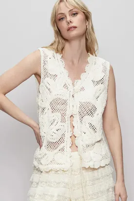 Pol Clothing Inc. Willow Crochet Vest – Boho-Chic & Effortless Layering
