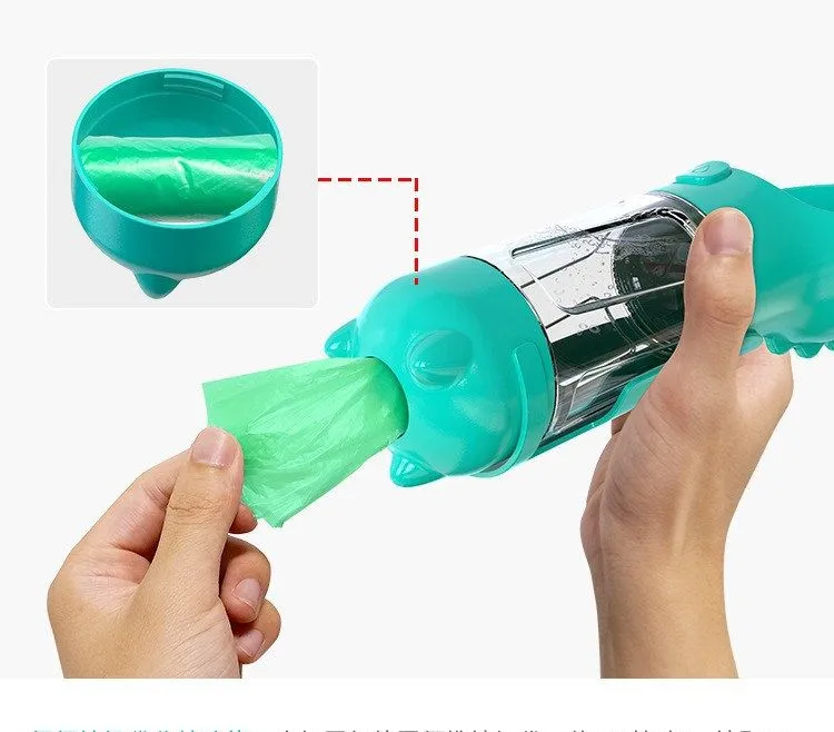 🔥Portable Pet Travel Bottle with Built-in Waste Bag Dispenser