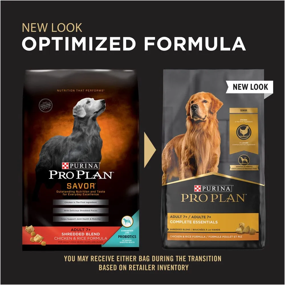 Purina Pro Plan Shredded Blend Chicken & Rice Formula With Probiotics Senior Dry Dog Food