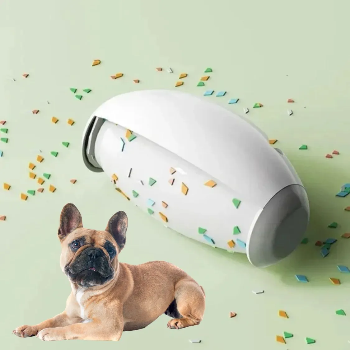 Reusable Frenchie Hair Lint Roller - Multifunctional Sticky Roller for Clothes Dust Removal