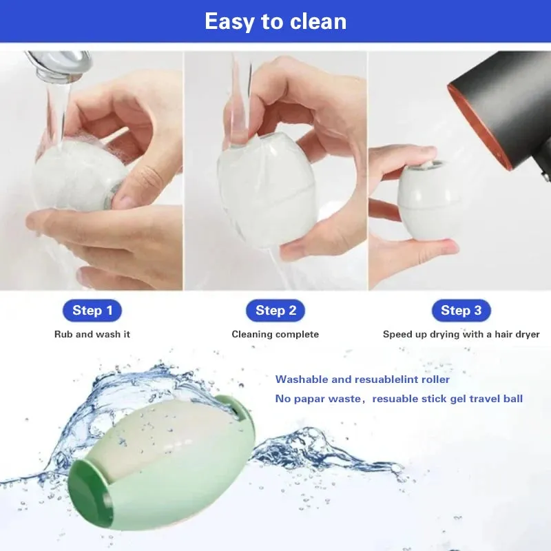 Reusable Frenchie Hair Lint Roller - Multifunctional Sticky Roller for Clothes Dust Removal