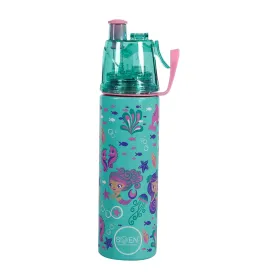 Swen Insulated Stainless Steel Mermaid Theme Mist Bottle, Sea Green Color - 490ml