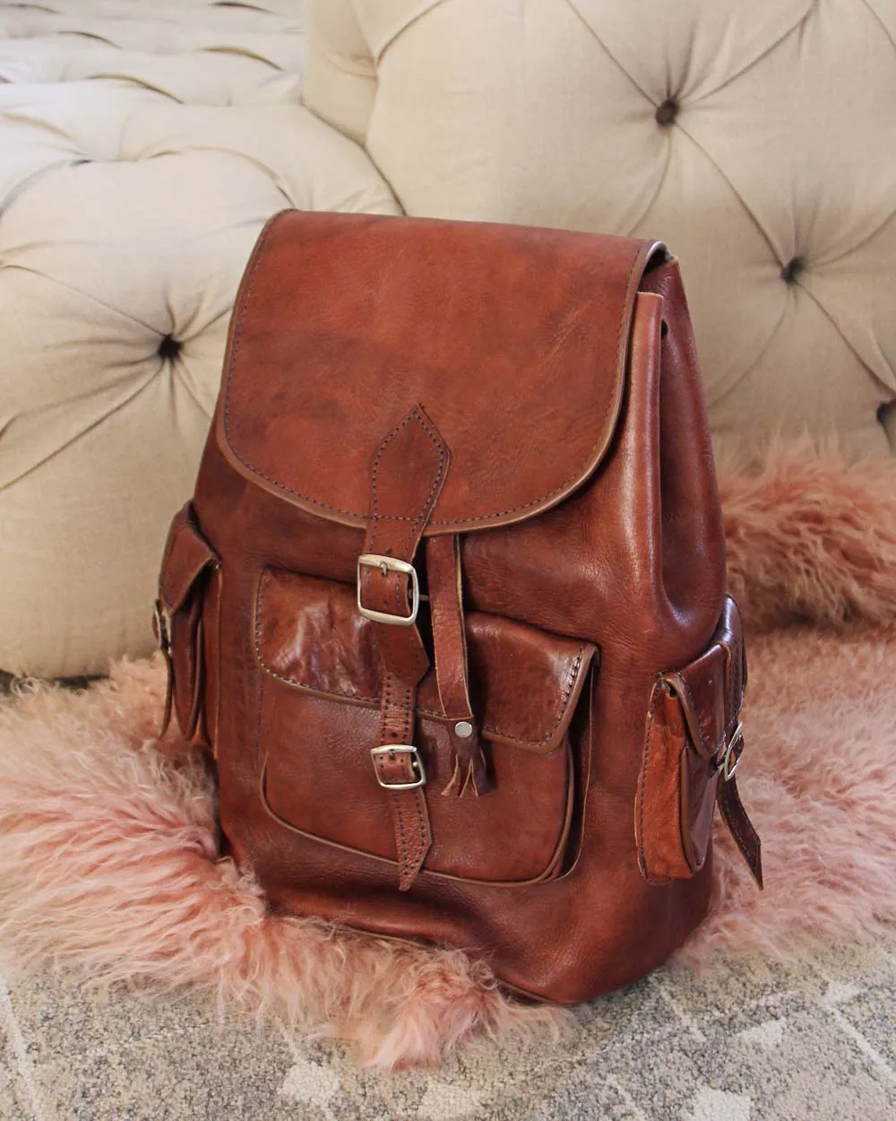 Vintage Leather Backpack