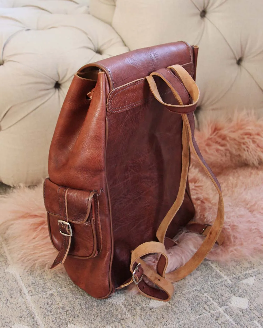 Vintage Leather Backpack