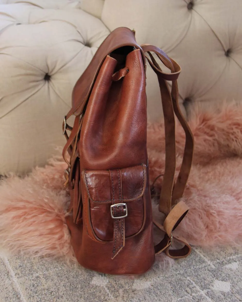 Vintage Leather Backpack